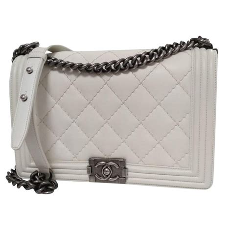 white chanel boy